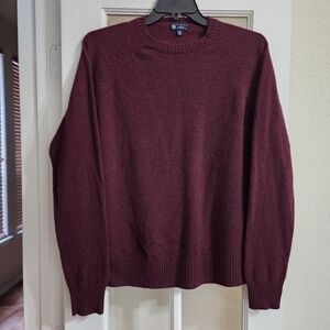 J.Crew Premium 100% Lambswool Burgundy Crewneck Sweater XL